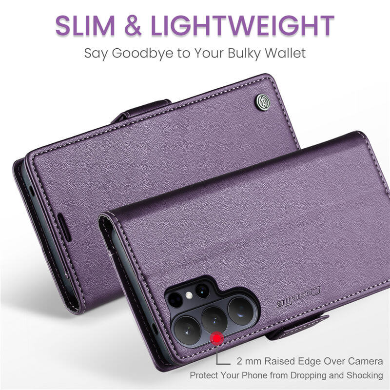 CaseMe Samsung Galaxy S26 Ultra RFID Wallet Case with Wireless Charging