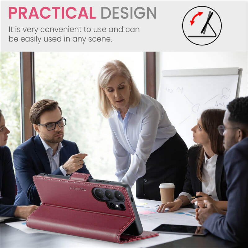 CaseMe Samsung Galaxy S26 Ultra RFID Wallet Case with Wireless Charging