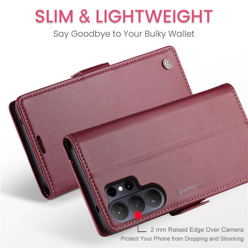 CaseMe Samsung Galaxy S26 Ultra RFID Wallet Case with Wireless Charging