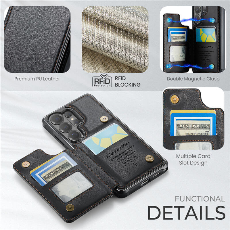 CaseMe Samsung Galaxy S26 Ultra RFID Blocking Card Holder Case
