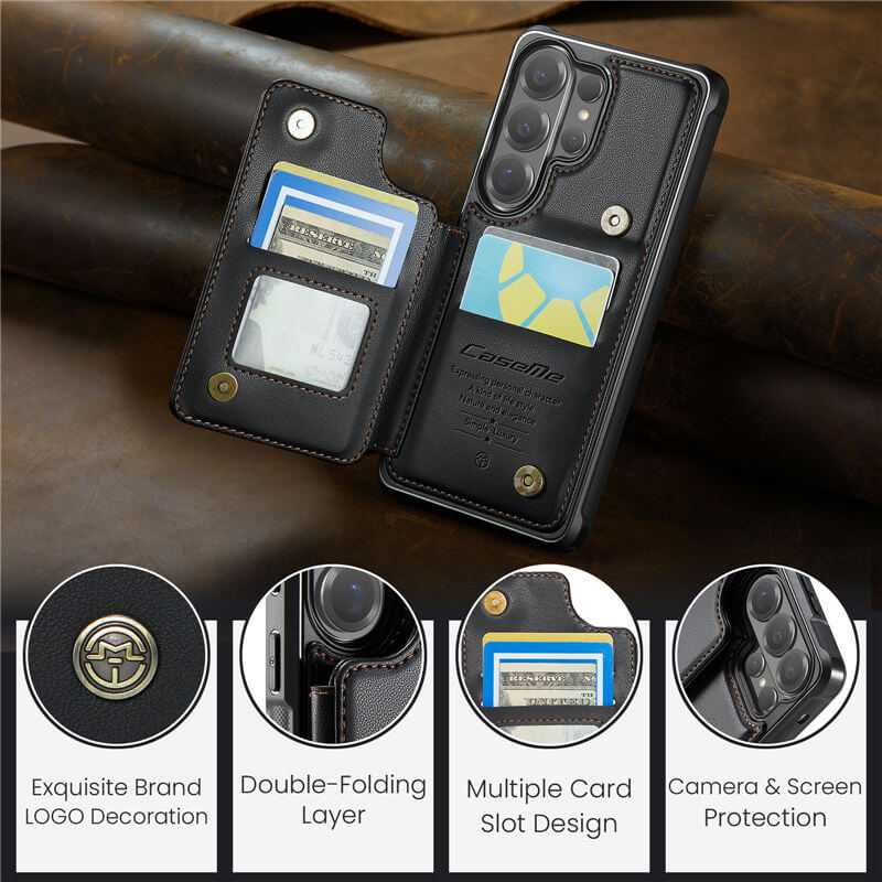 CaseMe Samsung Galaxy S26 Ultra RFID Blocking Card Holder Case