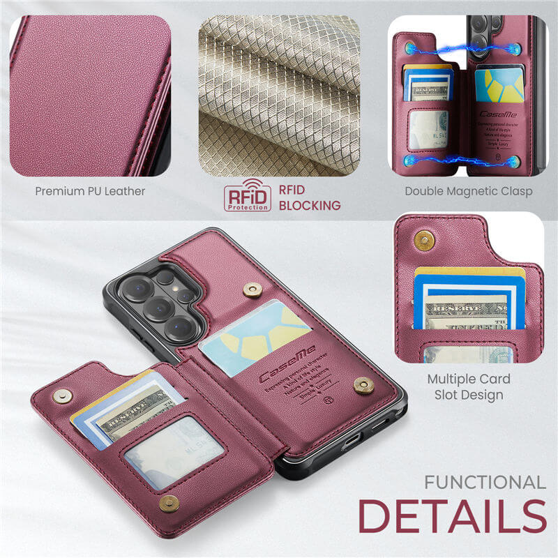CaseMe Samsung Galaxy S26 Ultra RFID Blocking Card Holder Case