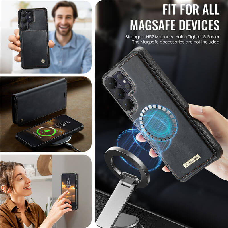 CaseMe Samsung Galaxy S26 Ultra 2-in-1 Magnetic Wallet Case