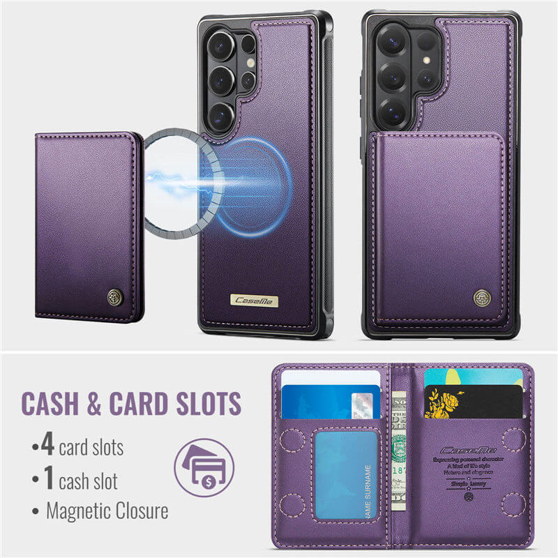 CaseMe Samsung Galaxy S26 Ultra 2-in-1 Magnetic Wallet Case