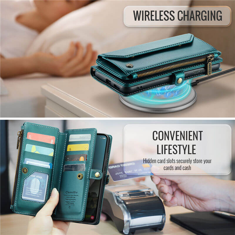 CaseMe Samsung Galaxy S26 RFID Wallet Case with Crossbody Strap