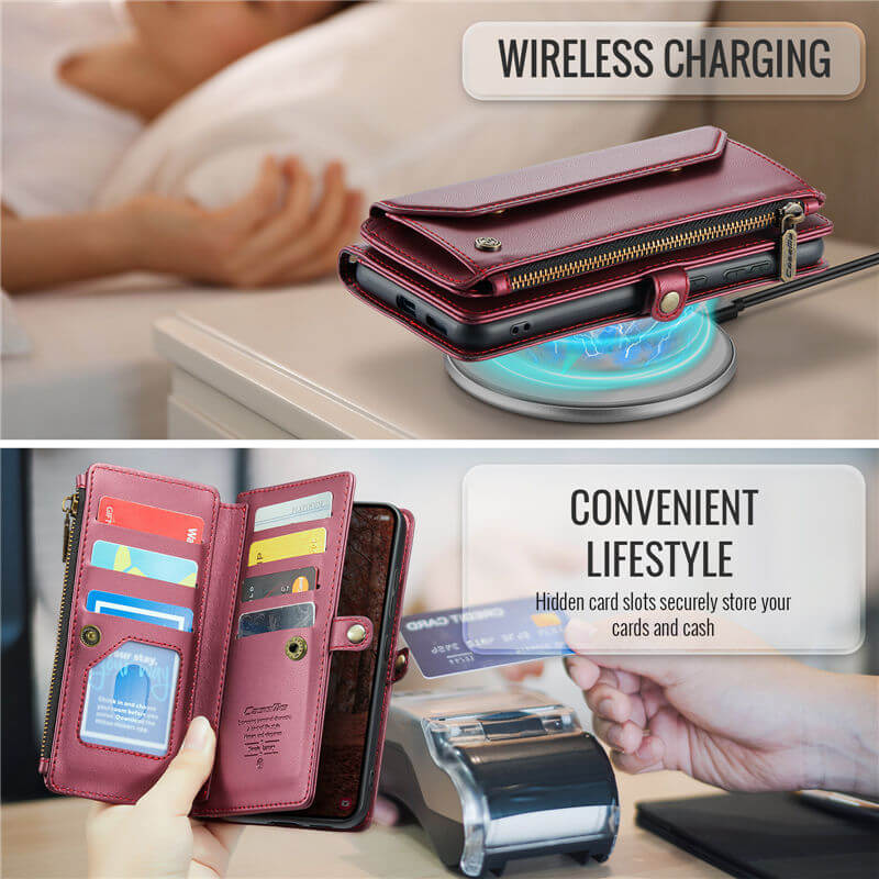 CaseMe Samsung Galaxy S26 RFID Wallet Case with Crossbody Strap