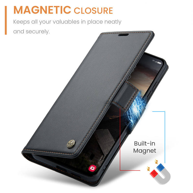 CaseMe Samsung Galaxy S26 RFID Wallet Case with Wireless Charging