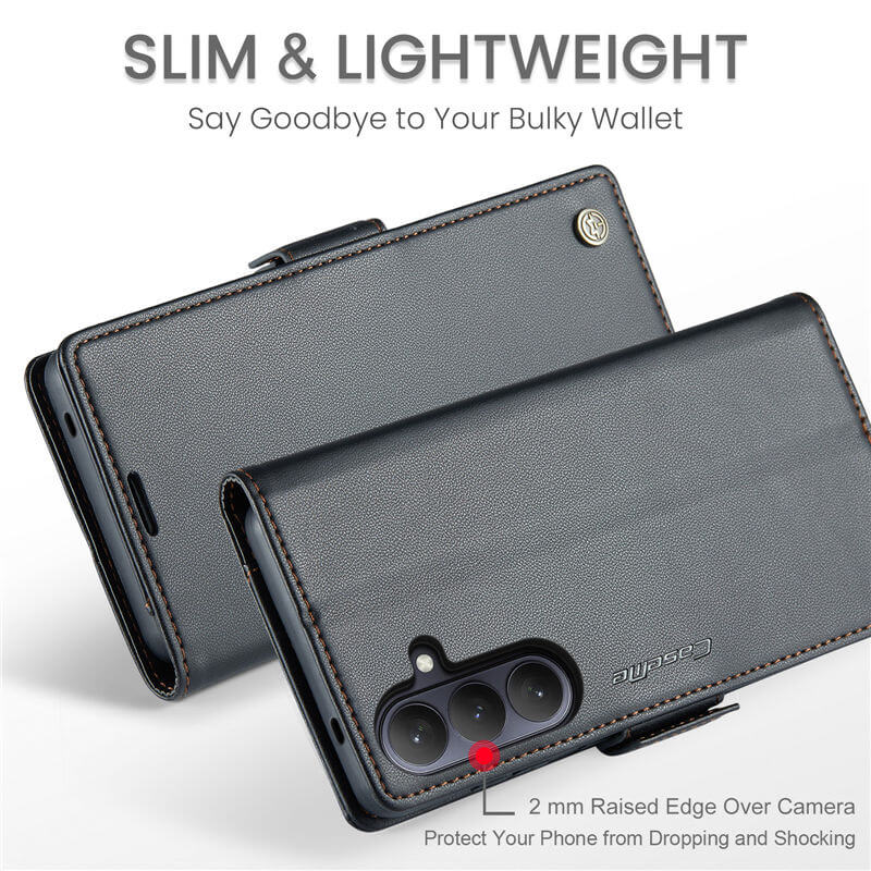 CaseMe Samsung Galaxy S26 RFID Wallet Case with Wireless Charging
