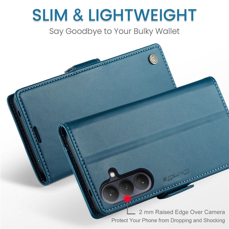 CaseMe Samsung Galaxy S26 RFID Wallet Case with Wireless Charging