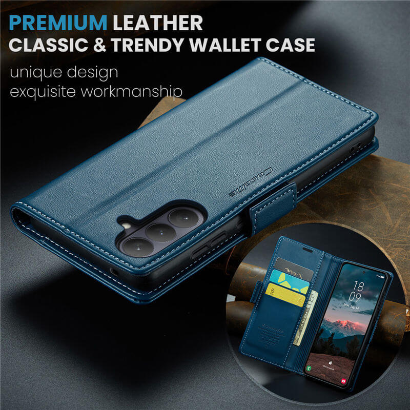 CaseMe Samsung Galaxy S26 RFID Wallet Case with Wireless Charging