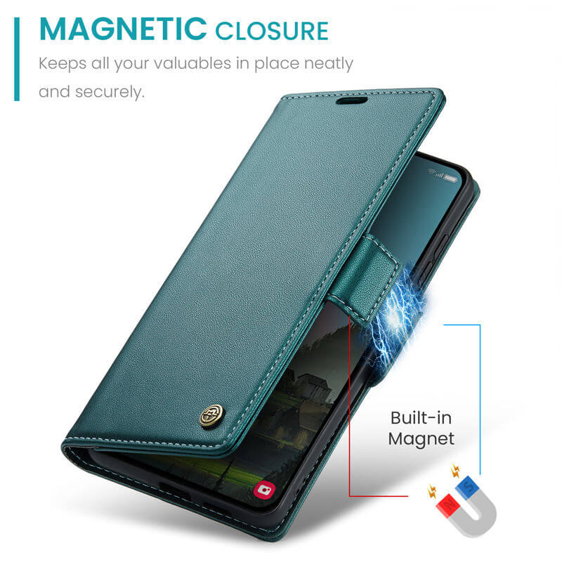 CaseMe Samsung Galaxy S26 RFID Wallet Case with Wireless Charging