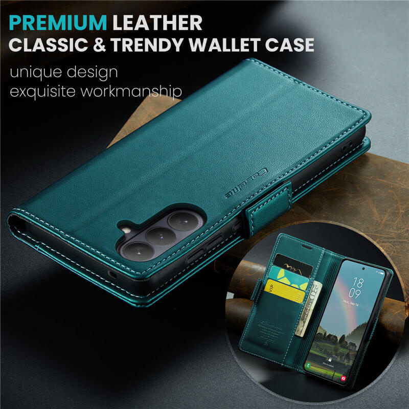 CaseMe Samsung Galaxy S26 RFID Wallet Case with Wireless Charging