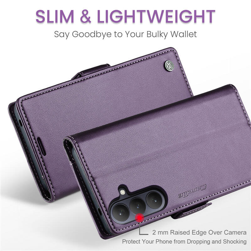CaseMe Samsung Galaxy S26 RFID Wallet Case with Wireless Charging