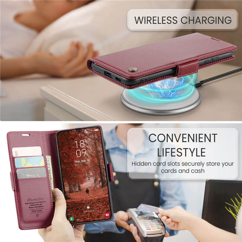 CaseMe Samsung Galaxy S26 RFID Wallet Case