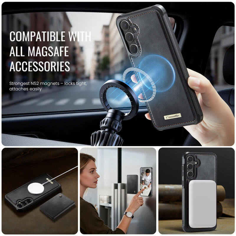 CaseMe Samsung Galaxy S26 2-in-1 Magnetic Wallet Case