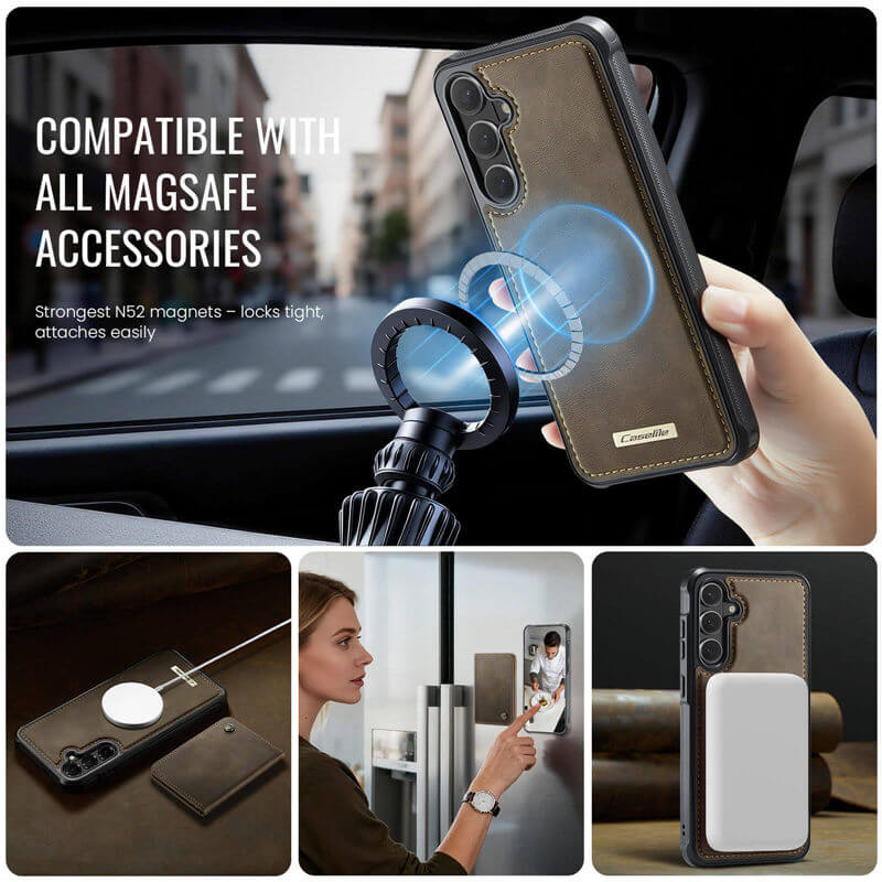 CaseMe Samsung Galaxy S26 Plus 2-in-1 Magnetic Wallet Case