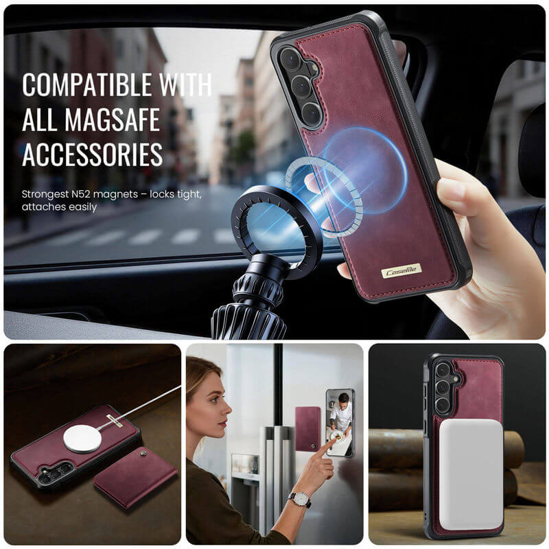 CaseMe Samsung Galaxy S26 Plus 2-in-1 Magnetic Wallet Case