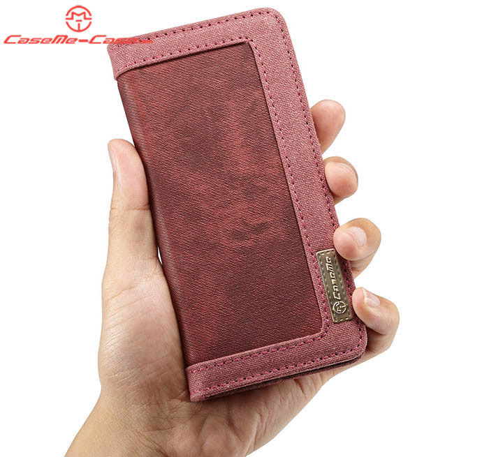 CaseMe Samsung Galaxy S9 Plus Canvas Leather Wallet Magnetic Case