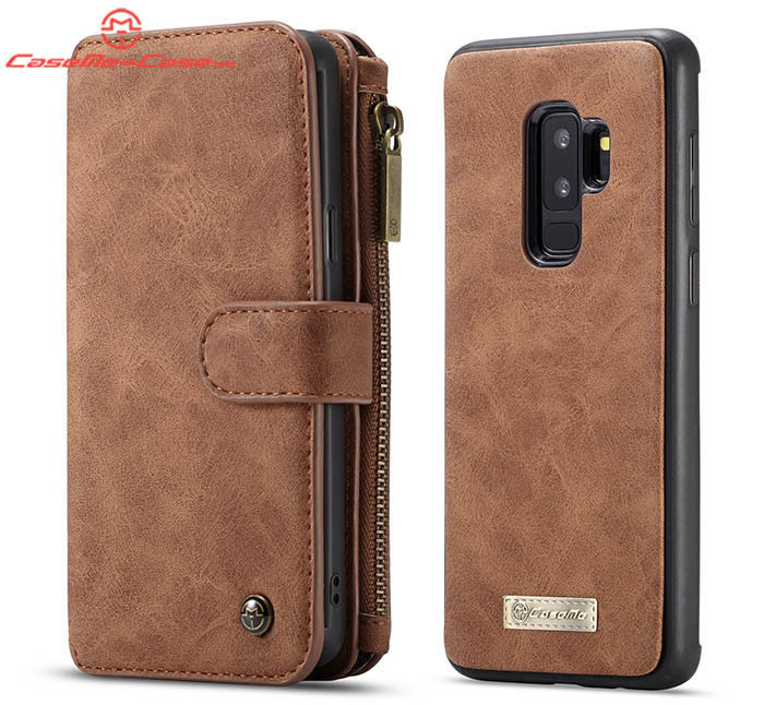 CaseMe Samsung Galaxy S9 Plus Zipper Wallet Detachable Flip Case