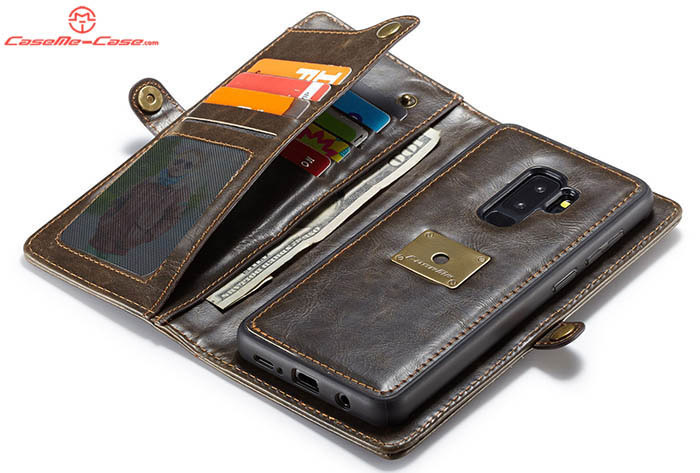 CaseMe Samsung Galaxy S9 Plus Wallet Retro Style Case With Wrist Strap