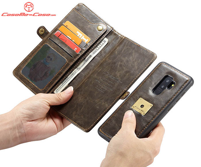 CaseMe Samsung Galaxy S9 Plus Wallet Retro Style Case With Wrist Strap