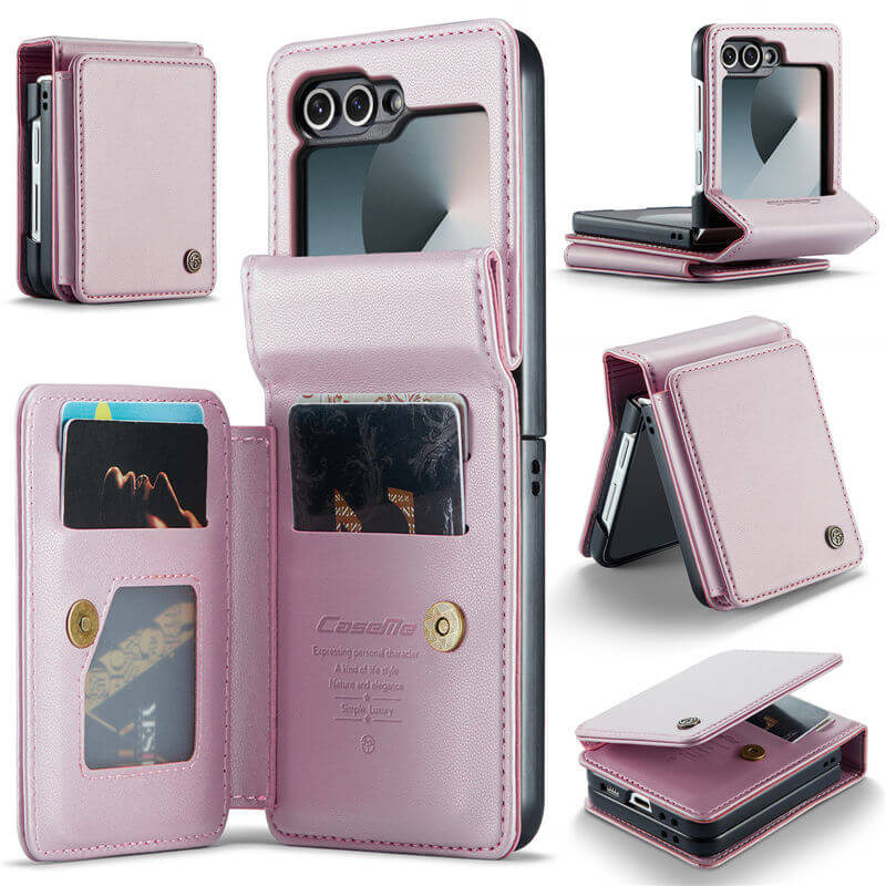 CaseMe Samsung Galaxy Z Flip7 FE RFID Blocking Card Holder Case Pink