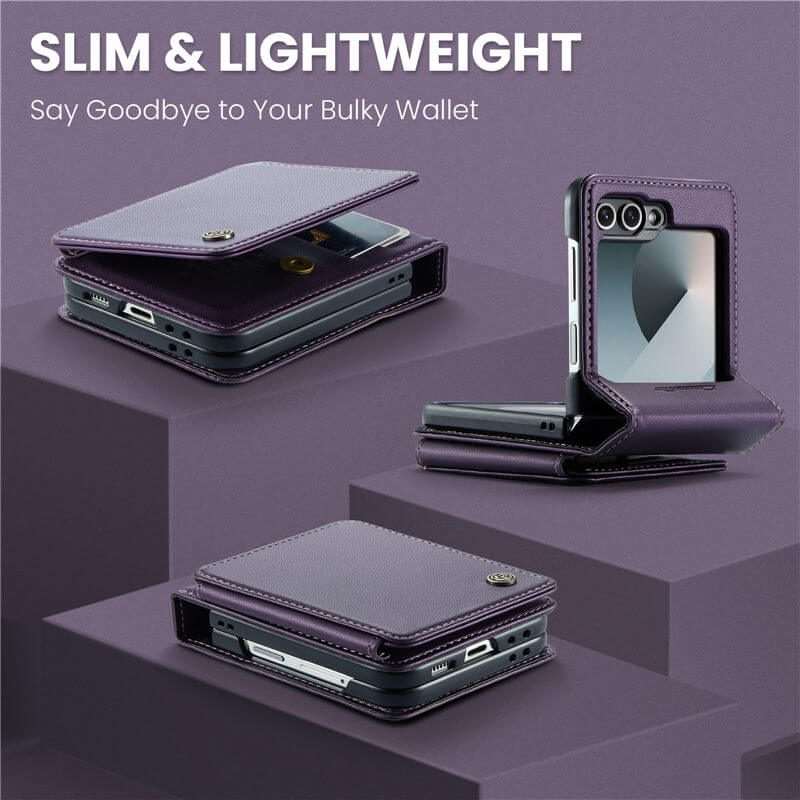 CaseMe Samsung Galaxy Z Flip7 FE RFID Blocking Card Holder Case