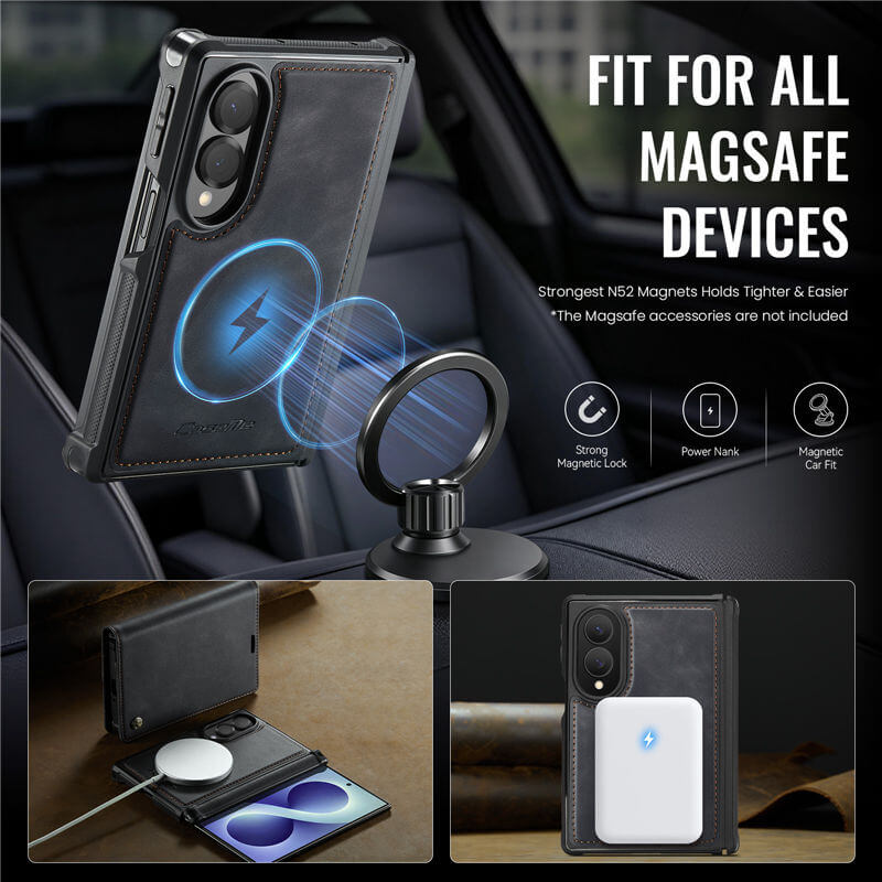 CaseMe Samsung Galaxy Z Fold 8 2-in-1 Magnetic Wallet Case
