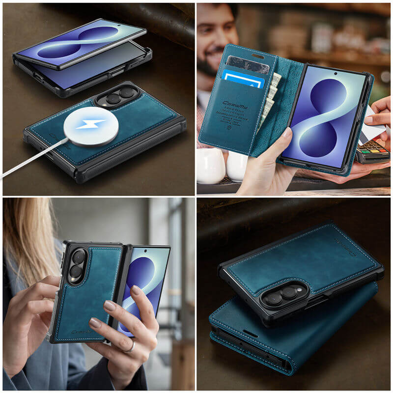 CaseMe Samsung Galaxy Z Fold 8 2-in-1 Magnetic Wallet Case