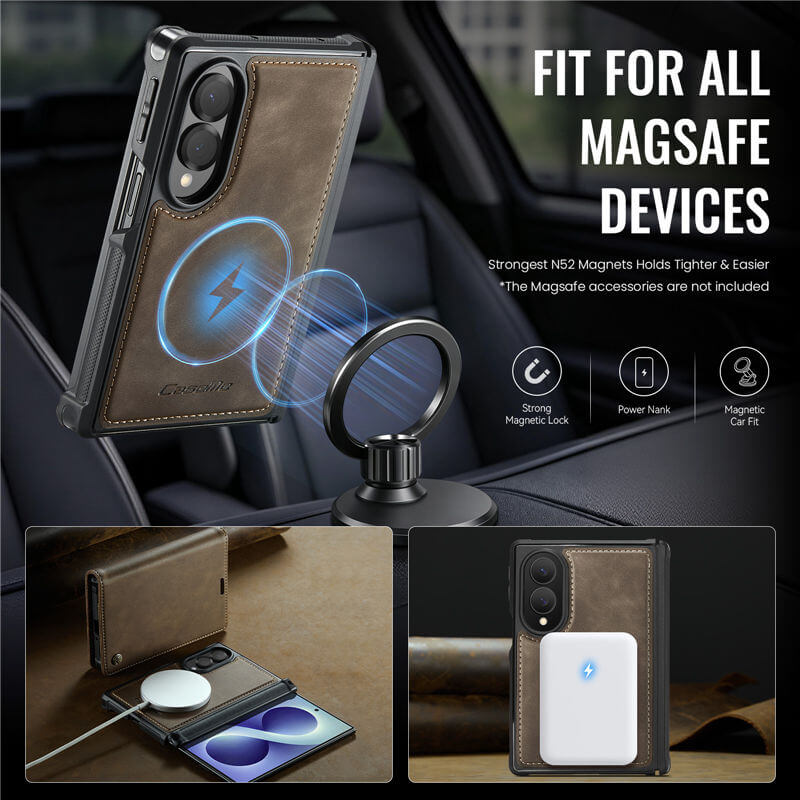 CaseMe Samsung Galaxy Z Fold 8 2-in-1 Magnetic Wallet Case
