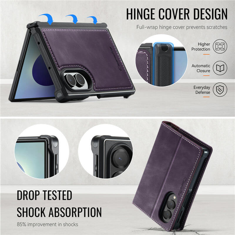CaseMe Samsung Galaxy Z Fold 8 2-in-1 Magnetic Wallet Case