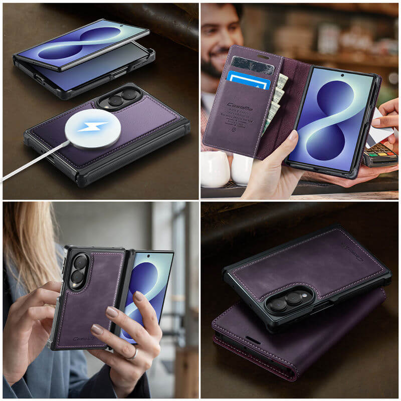 CaseMe Samsung Galaxy Z Fold 8 2-in-1 Magnetic Wallet Case
