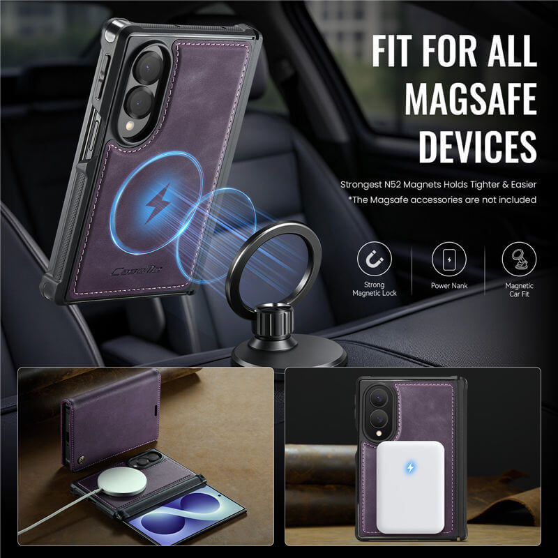 CaseMe Samsung Galaxy Z Fold 8 2-in-1 Magnetic Wallet Case