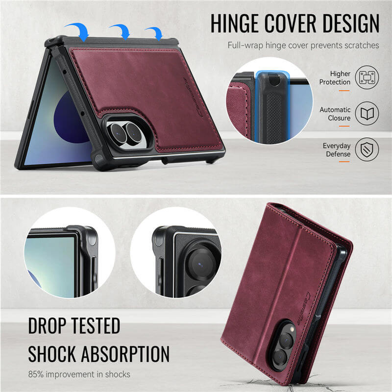 CaseMe Samsung Galaxy Z Fold 8 2-in-1 Magnetic Wallet Case