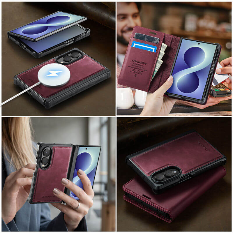 CaseMe Samsung Galaxy Z Fold 8 2-in-1 Magnetic Wallet Case