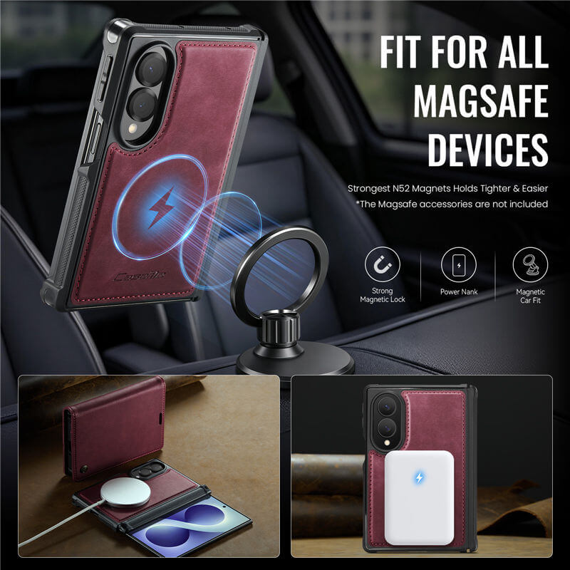 CaseMe Samsung Galaxy Z Fold 8 2-in-1 Magnetic Wallet Case