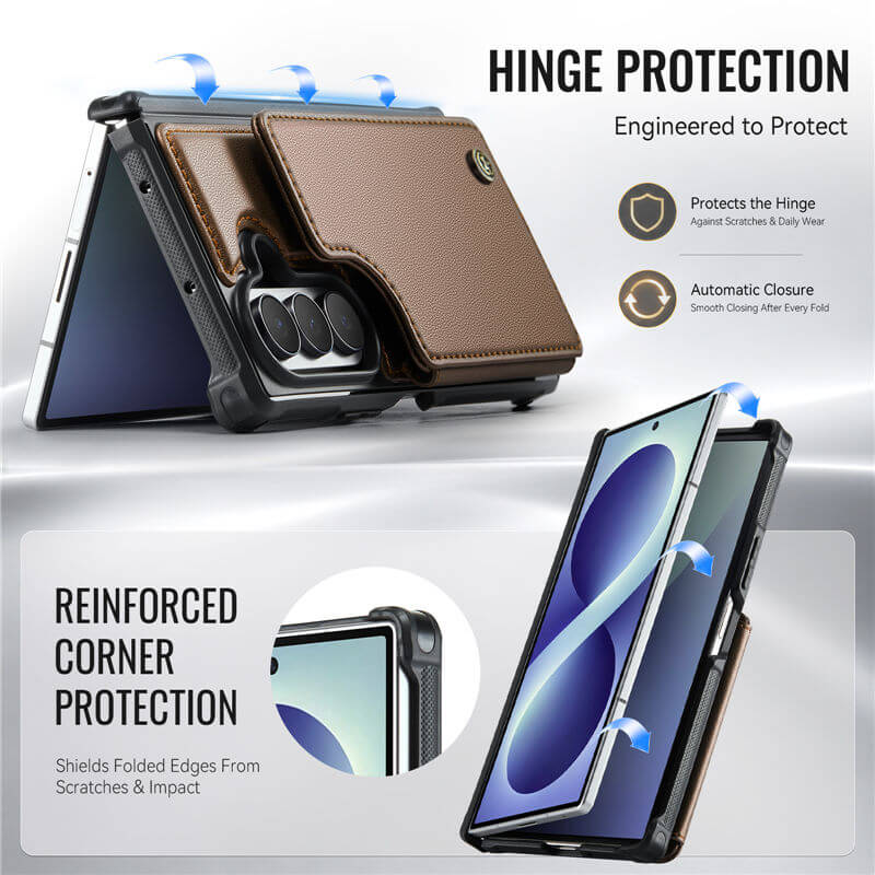 CaseMe Samsung Galaxy Z Fold 8 Ultra RFID Blocking Card Holder Case
