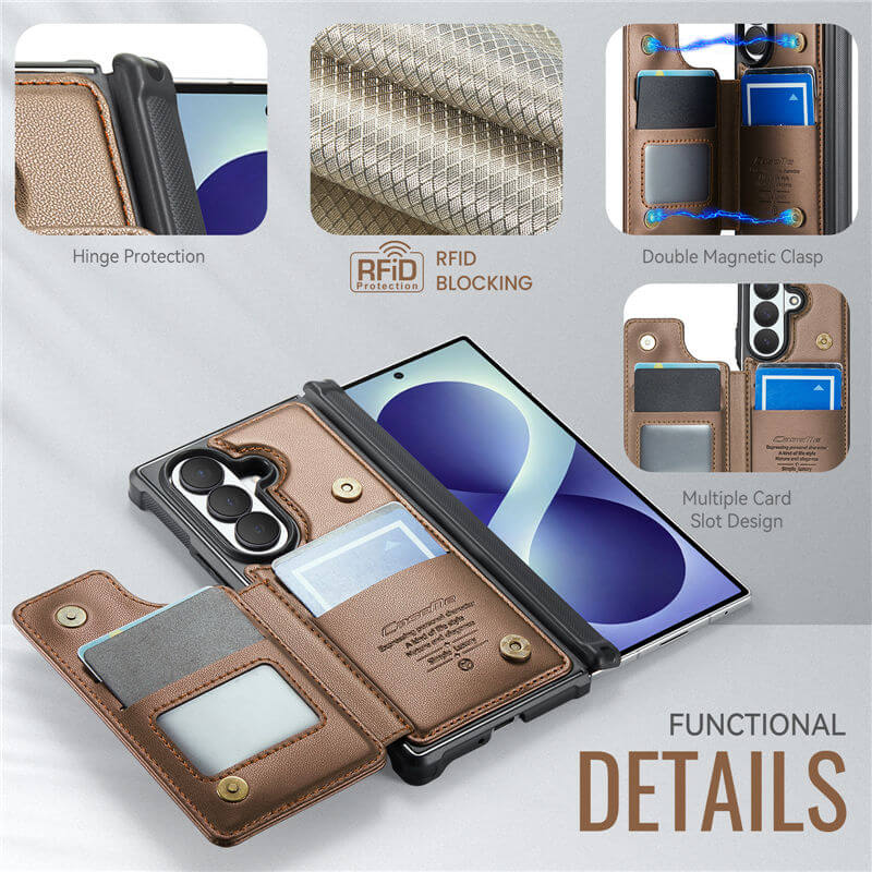 CaseMe Samsung Galaxy Z Fold 8 Ultra RFID Blocking Card Holder Case