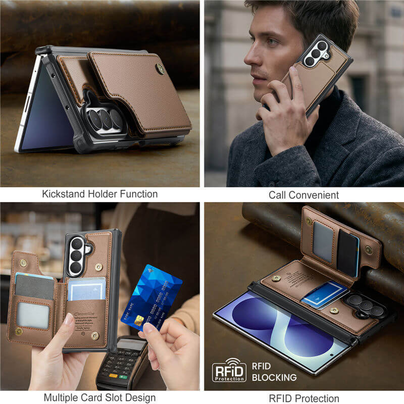 CaseMe Samsung Galaxy Z Fold 8 Ultra RFID Blocking Card Holder Case