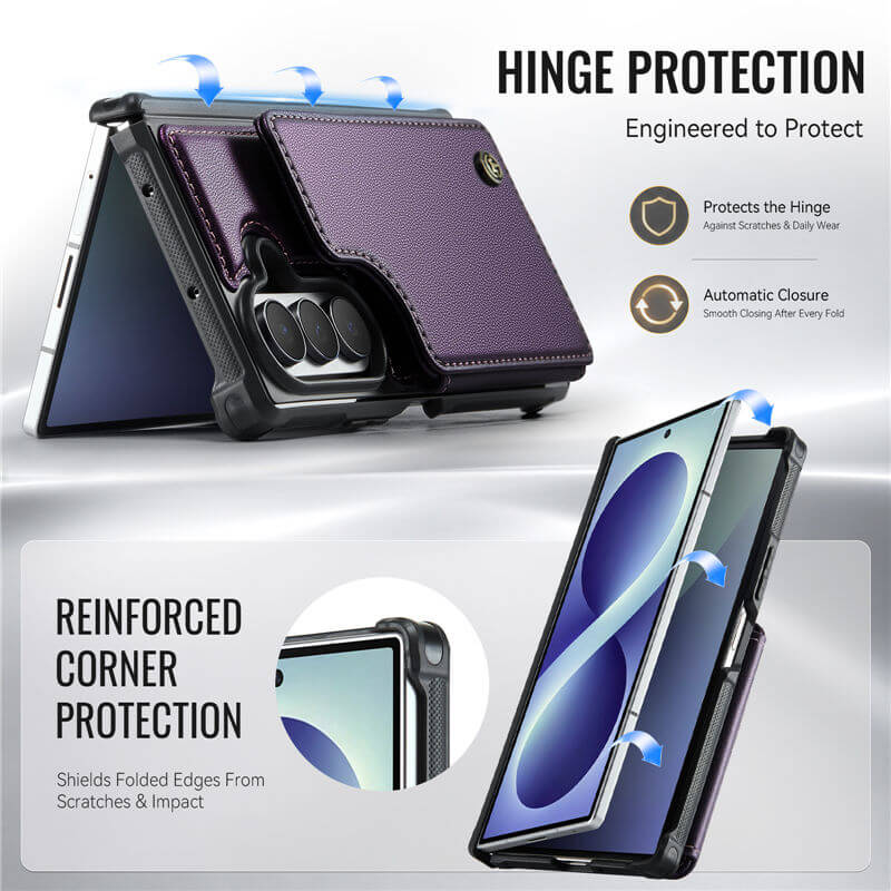 CaseMe Samsung Galaxy Z Fold 8 Ultra RFID Blocking Card Holder Case