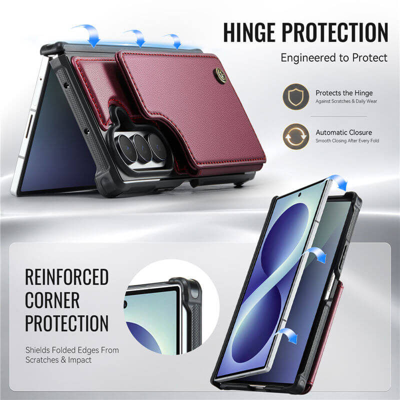 CaseMe Samsung Galaxy Z Fold 8 Ultra RFID Blocking Card Holder Case