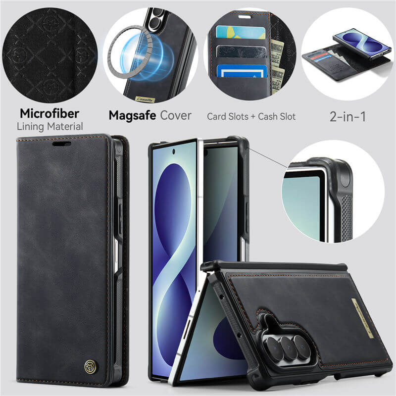CaseMe Samsung Galaxy Z Fold 8 Ultra 2-in-1 Magnetic Wallet Case