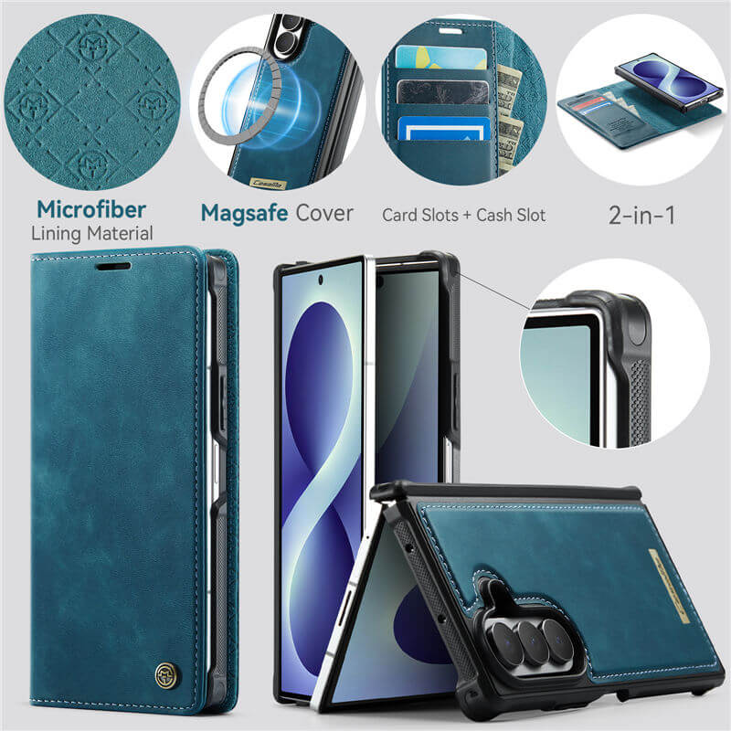 CaseMe Samsung Galaxy Z Fold 8 Ultra 2-in-1 Magnetic Wallet Case