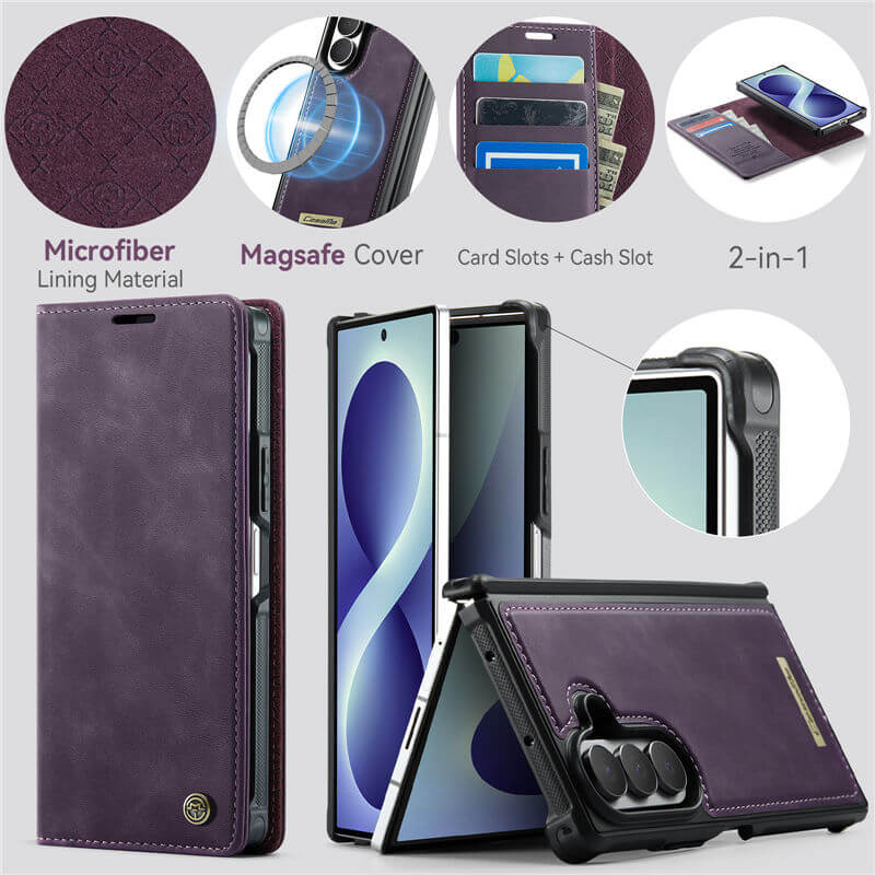 CaseMe Samsung Galaxy Z Fold 8 Ultra 2-in-1 Magnetic Wallet Case
