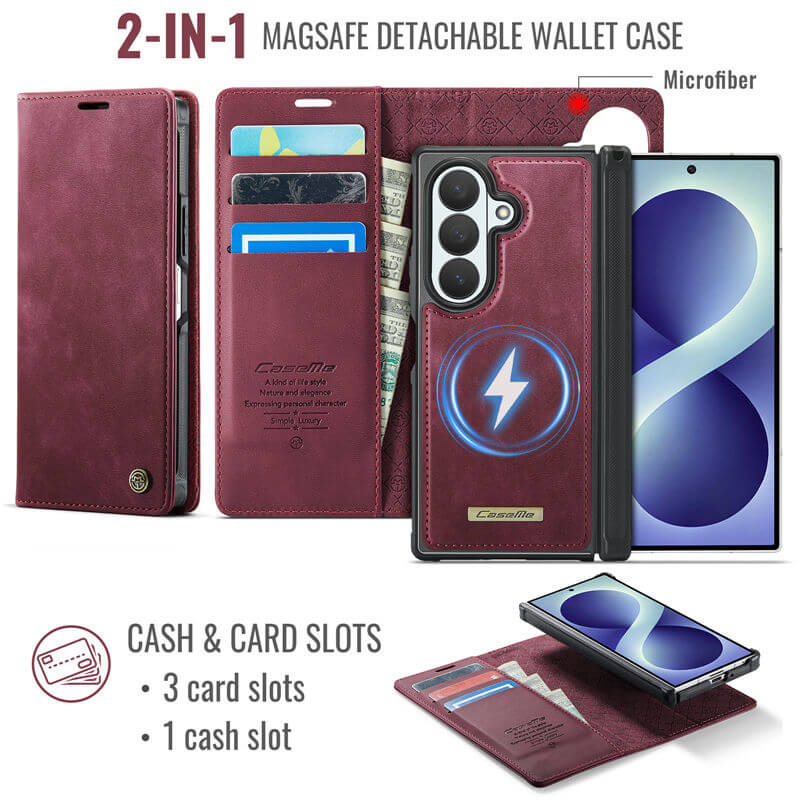 CaseMe Samsung Galaxy Z Fold 8 Ultra 2-in-1 Magnetic Wallet Case