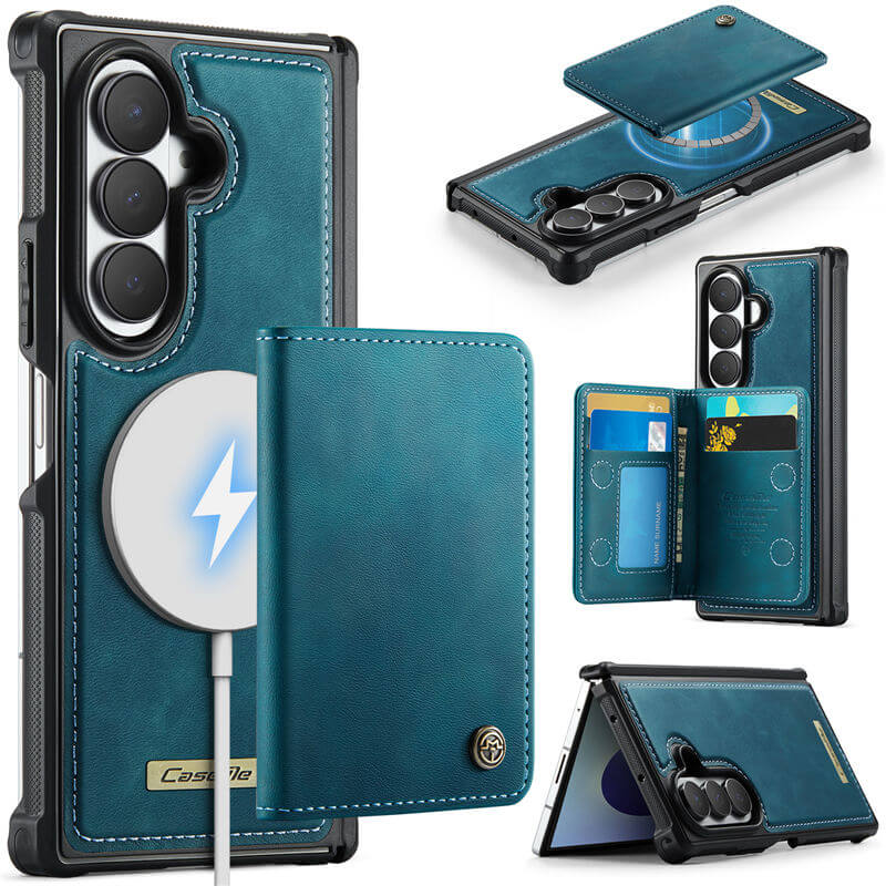 CaseMe Samsung Galaxy Z Fold 8 Ultra 2-in-1 Magnetic Wallet Case with RFID Blocking & Wireless Charging Blue