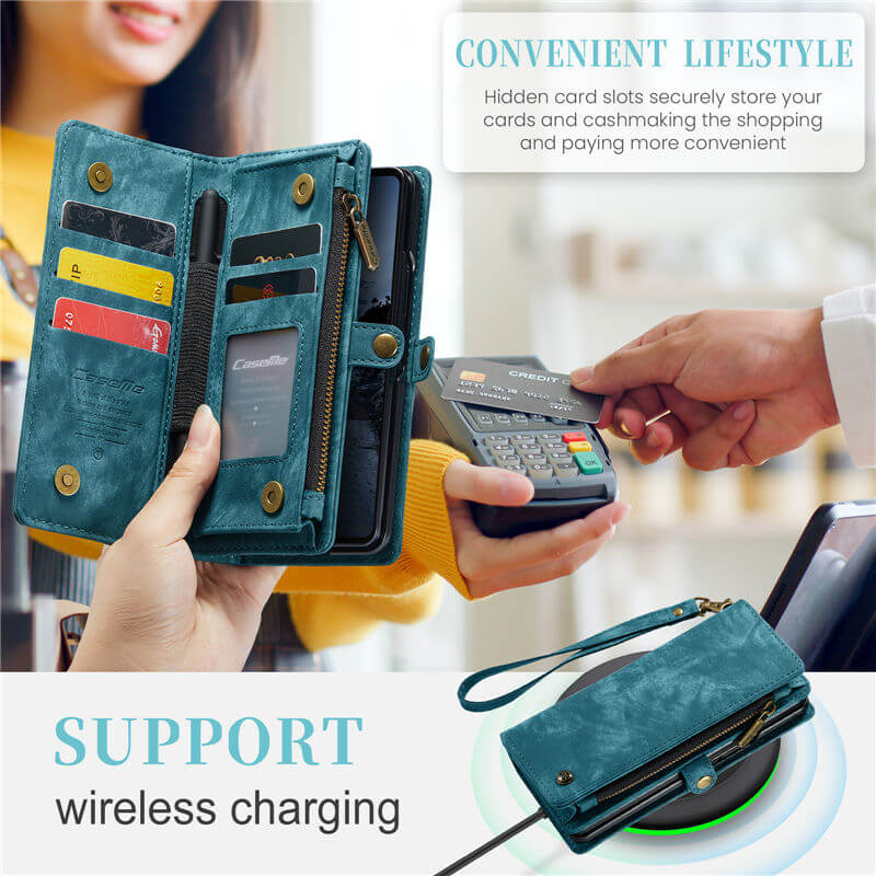 CaseMe Samsung Galaxy Z Fold7 Wallet Case with Wrist Strap