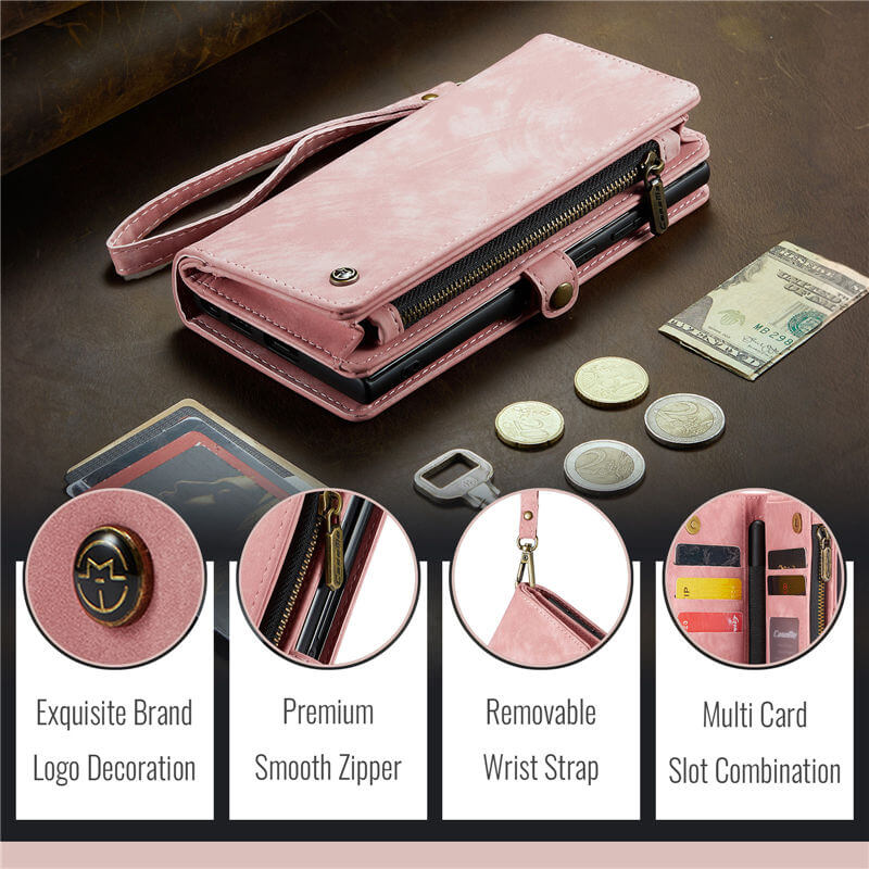 CaseMe Samsung Galaxy Z Fold7 Wallet Case with Wrist Strap