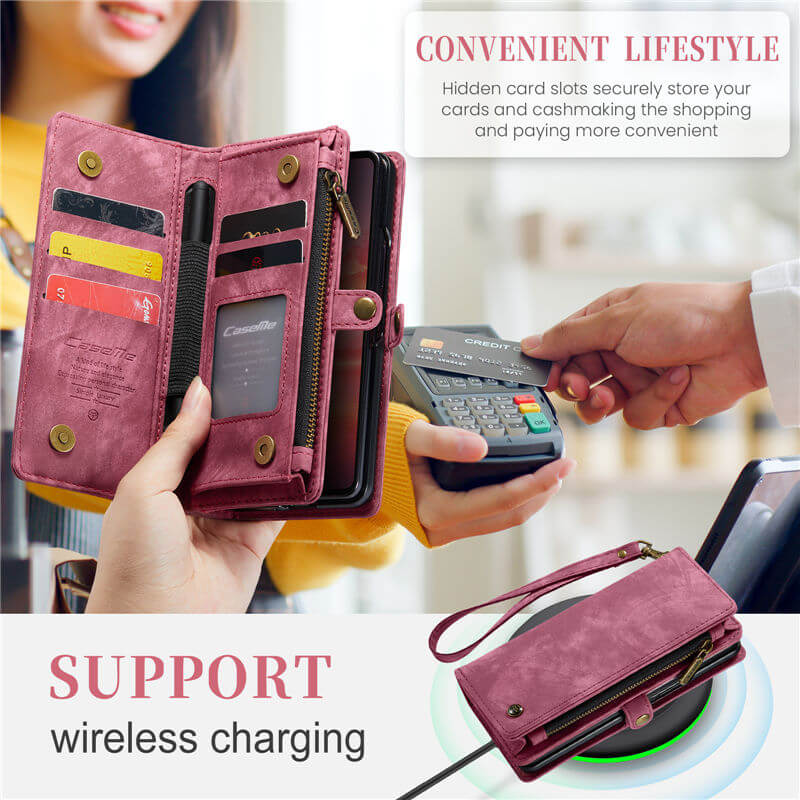 CaseMe Samsung Galaxy Z Fold7 Wallet Case with Wrist Strap