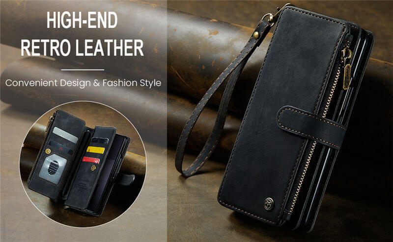 CaseMe Samsung Galaxy Z Fold7 Wallet Case with Wrist Strap